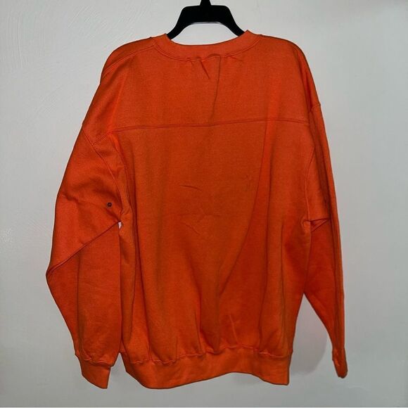 Rare Y2K Chase Authentics Blue Bird Crewneck Sweatshirt XL Orange - Picture 4 of 4